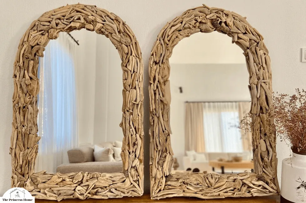 Mirror with Nature-Inspired Frame: