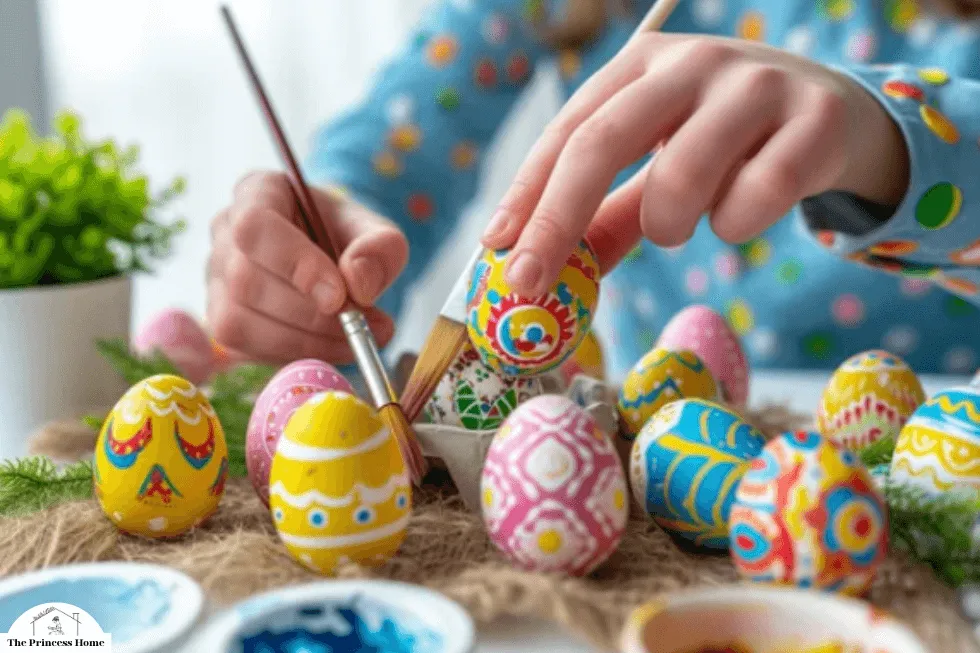 Spring home ideas Painted Eggs: