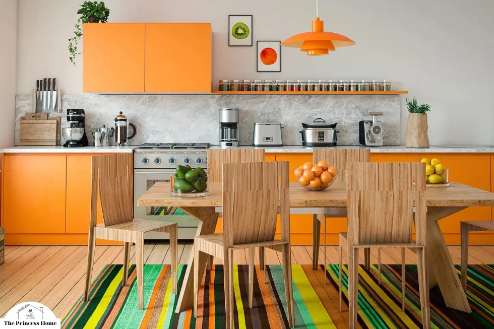 a vibrant kitchen