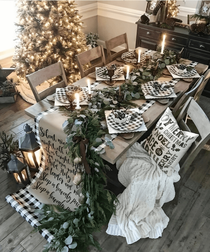 Elegant Farmhouse Tour Nature Christmas Decor