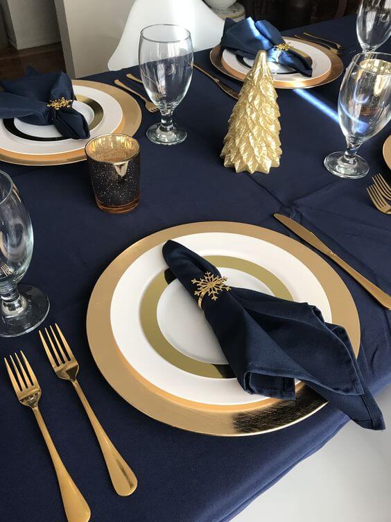 6.Navy Blue Table Settings