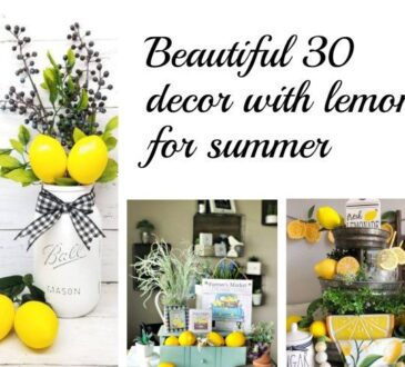 Beautiful cute decor with lemons for summer