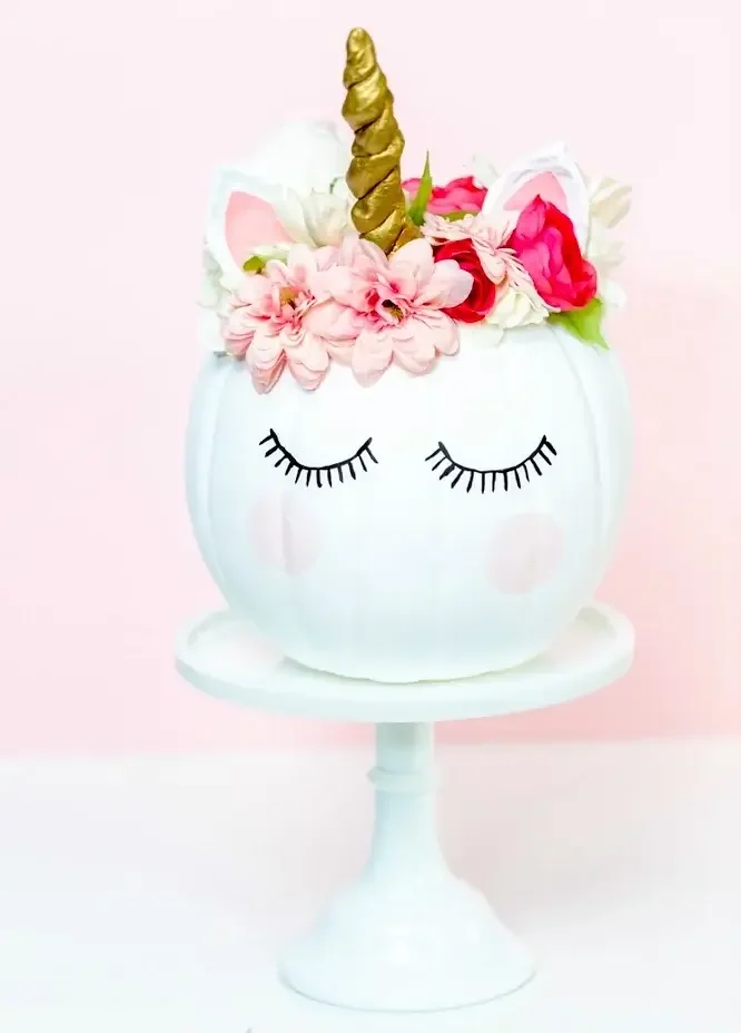 13- A unicorn Pumpkin