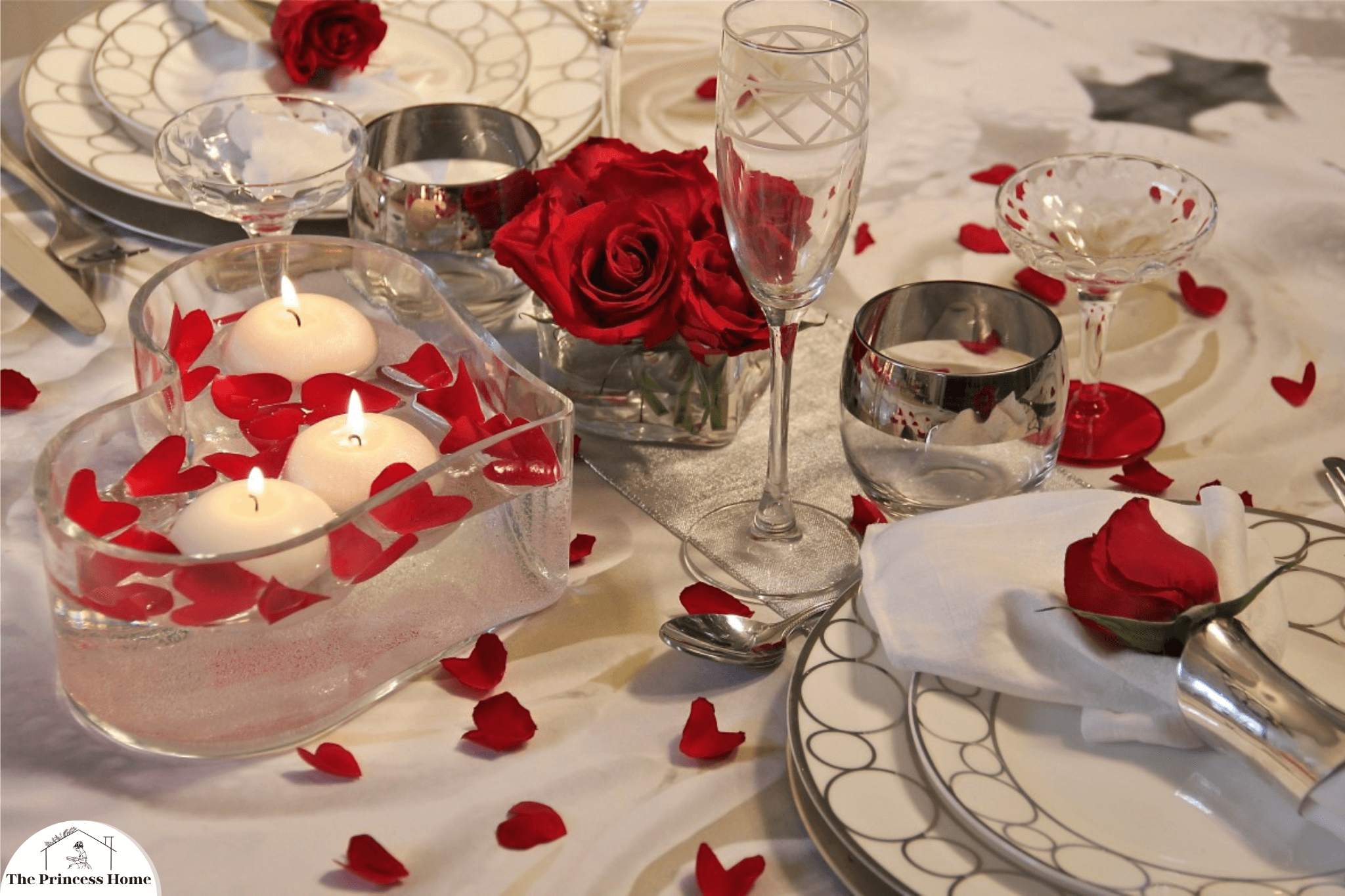 3.Floating Candles in Glass Bowls: