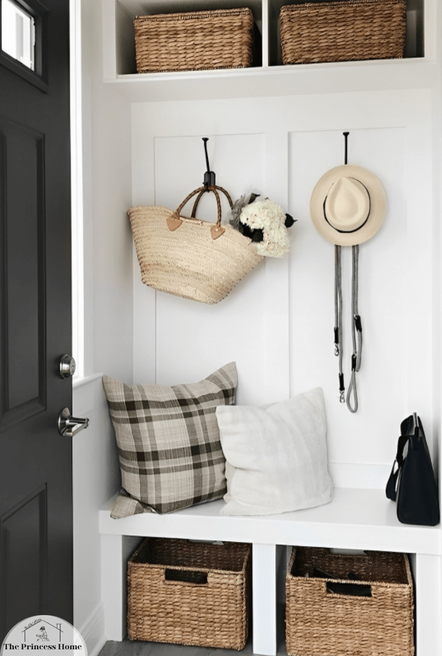 Open Shelving with Baskets: