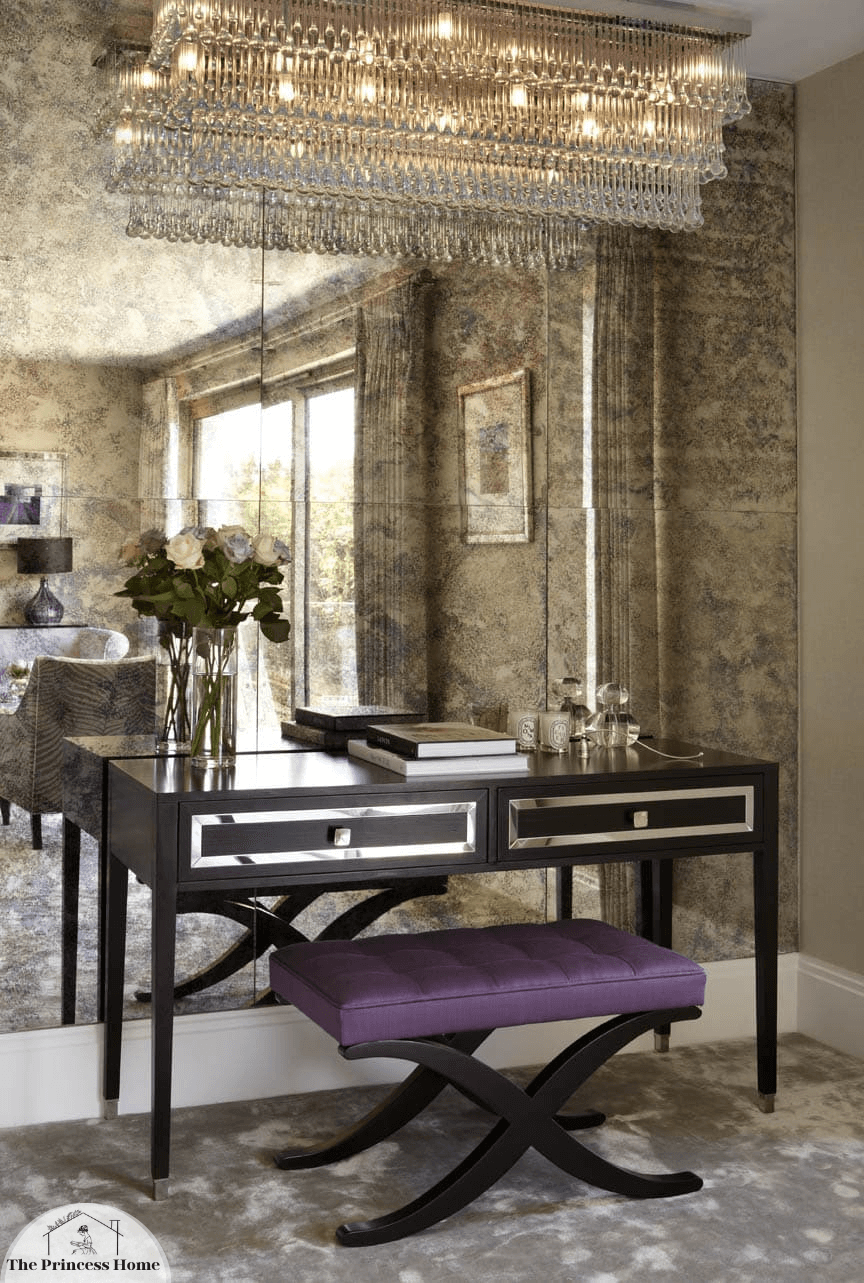 21.Utilize Mirrored Furniture: