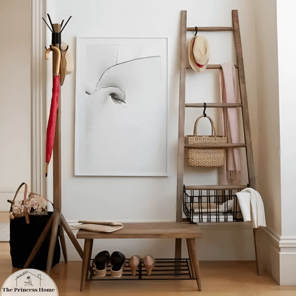 Foldable Wall-Mounted Ladder: