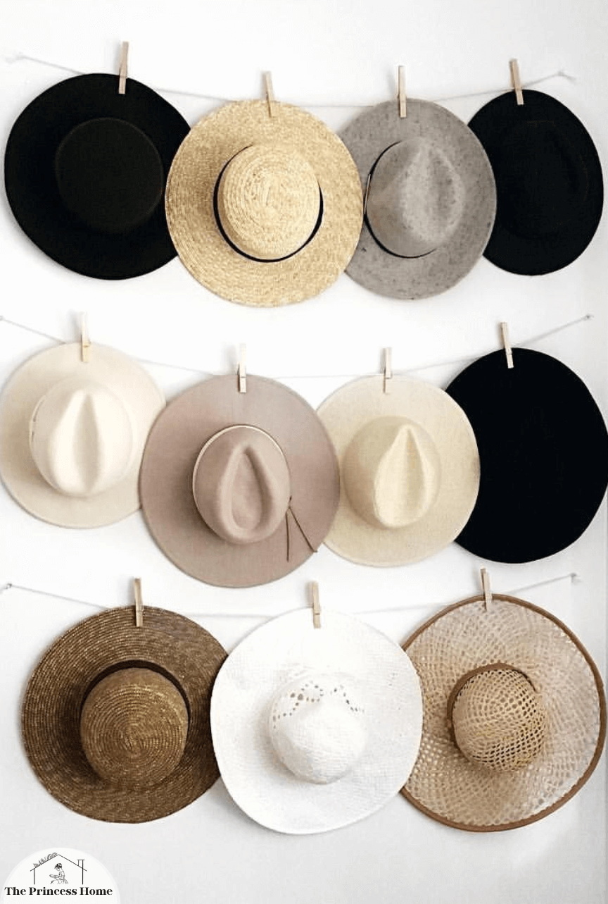 Ceiling-Mounted Pot Rack for Hats: