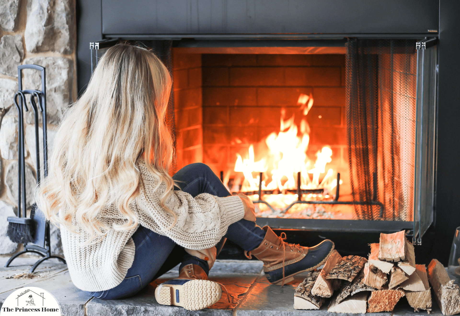 1.Traditional Wood-Burning Fireplace: