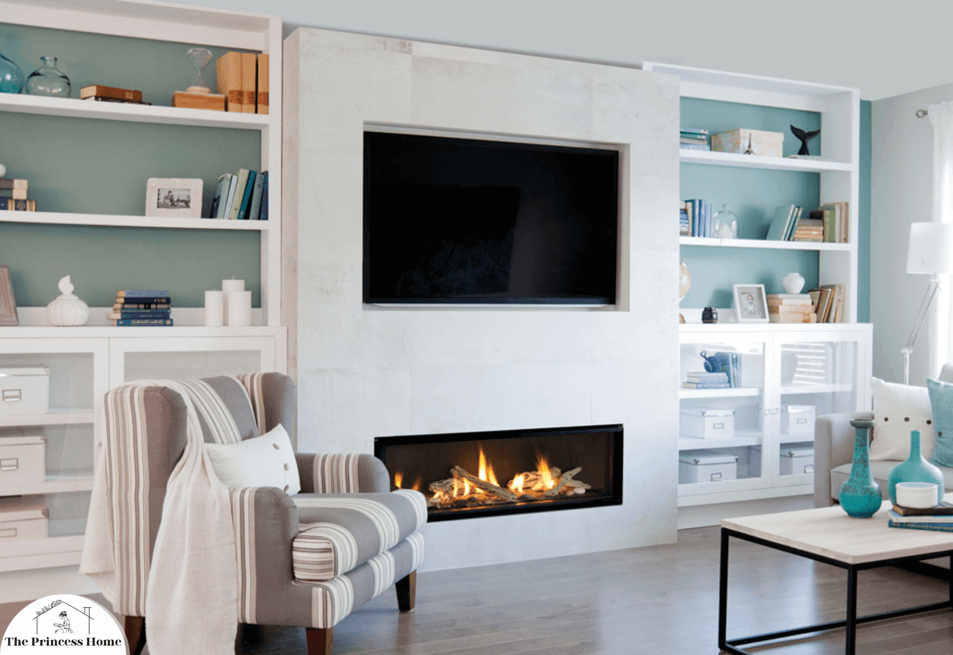 2. Gas Fireplace: