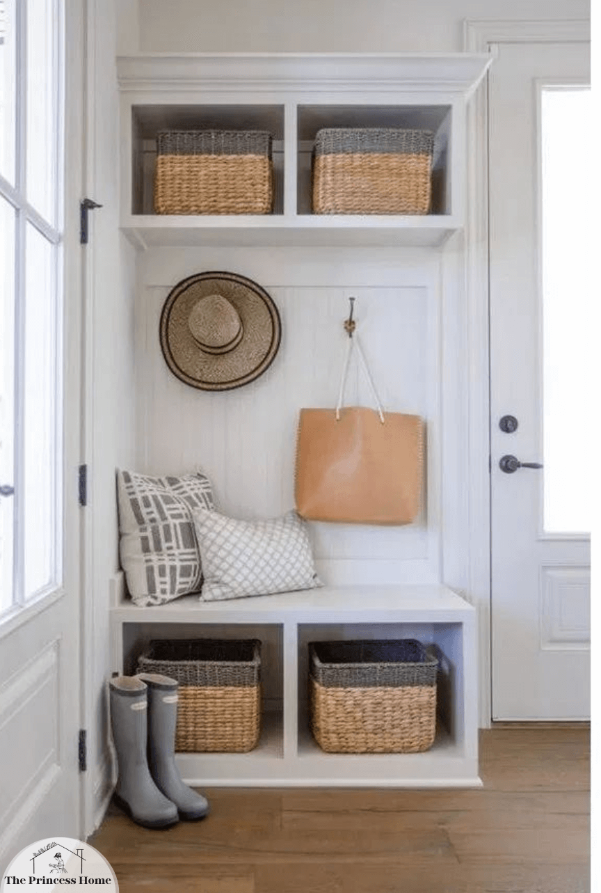 Open Shelving with Baskets: