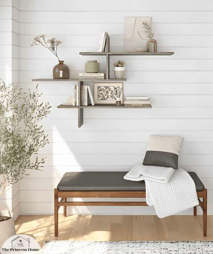 A Wall-Mounted Shelf: