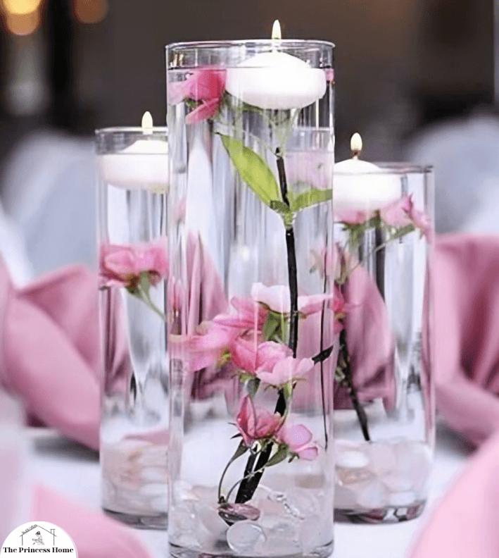 5.Floating Flowers in Bowls: