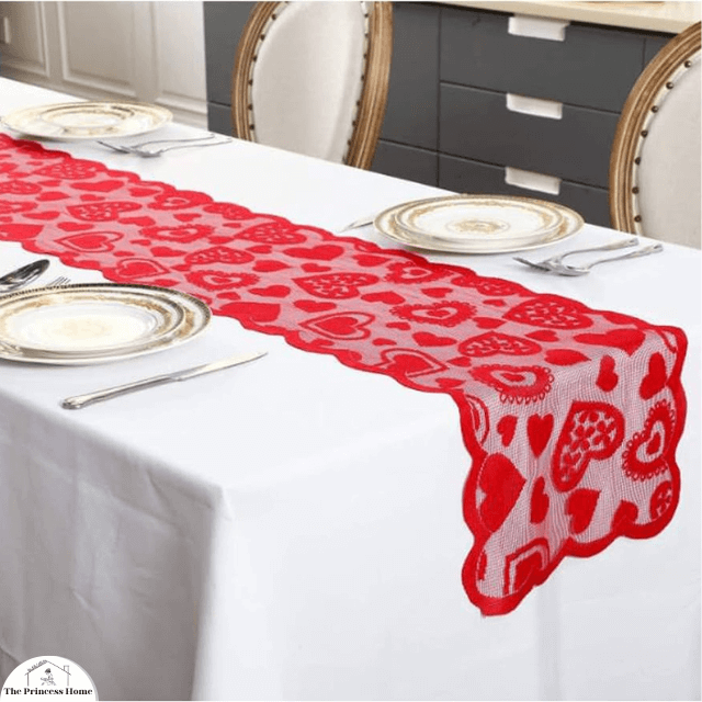 2.Layering with Lace or Satin Runner: