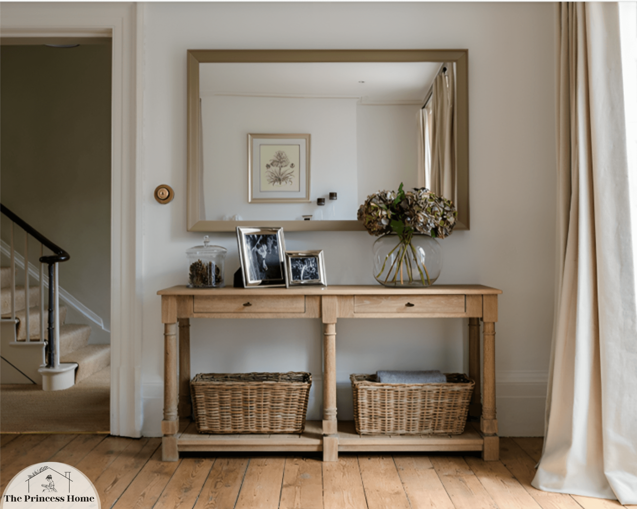 Slender Console Table with Storage: