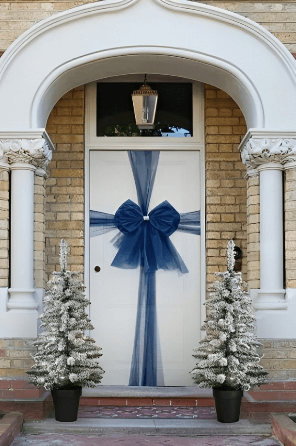 18.Navy Blue Christmas Ribbon and Bows: