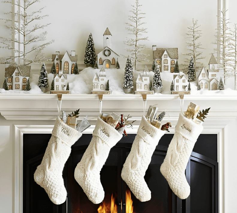 6.Vintage Christmas Village Displays: