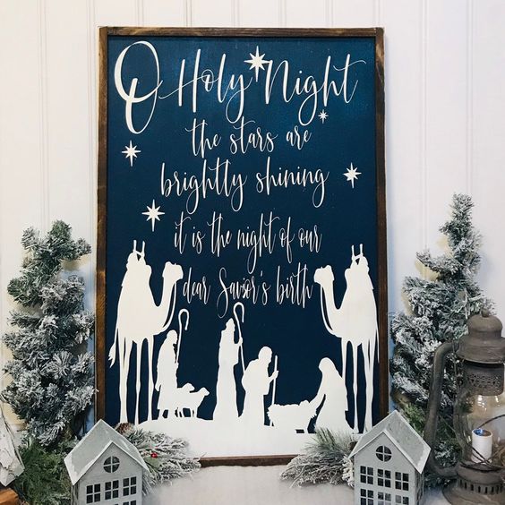 11.Navy Blue Christmas Signs: