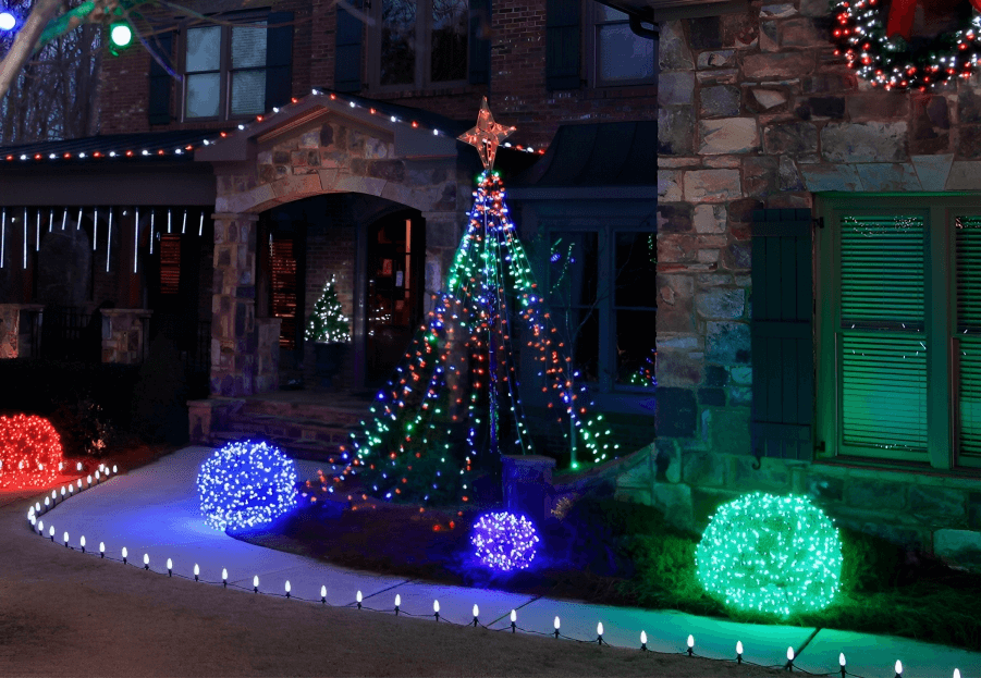 7.Navy Blue Pathway Lights: