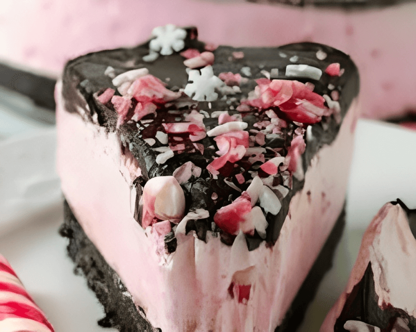 6.No-Bake Peppermint Cheesecake: