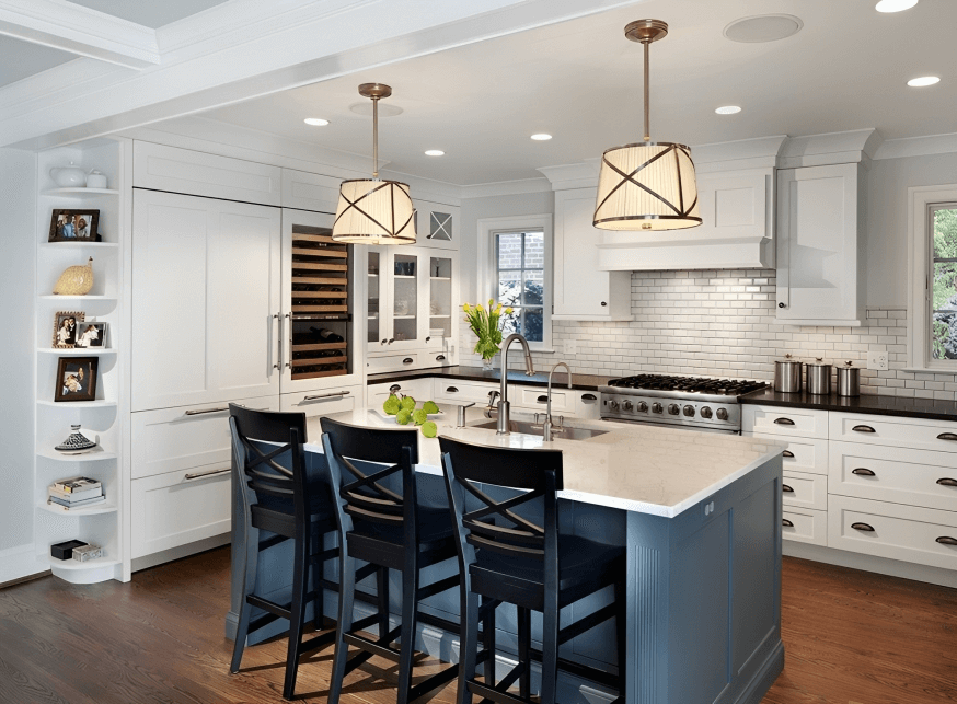 Painting the counter cabinets 