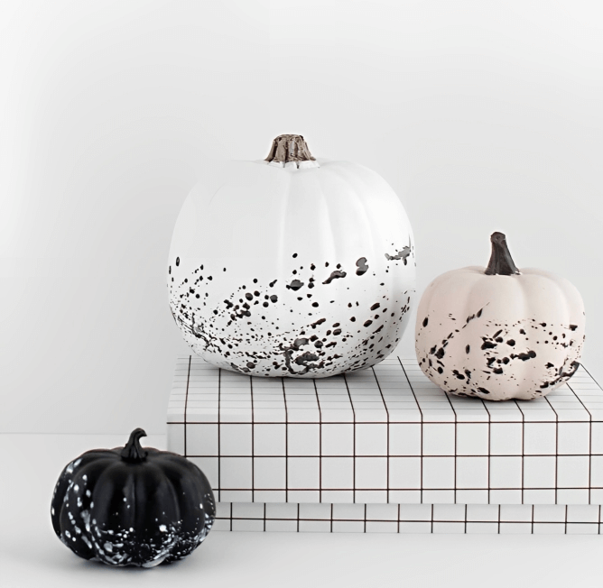 4-Paint Splatter Pumpkin