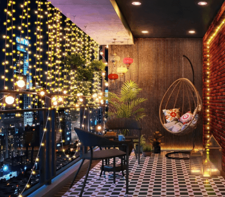 What Safety Precautions Should I Take When Using Lights on My Balcony?