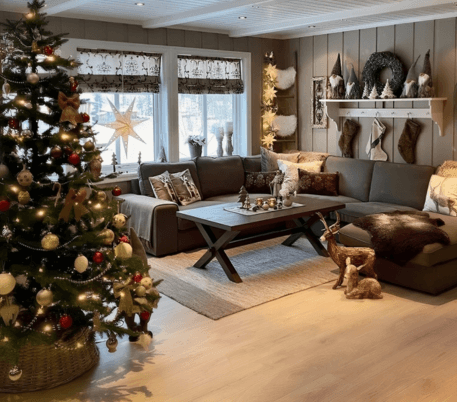 A Christmas Tour of a Holiday Cottage A Festive & Welcoming Space
