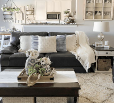 Farmhouse Simple Decor with Greens living room refresh