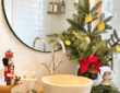 Christmas Christmas bath room decor Festive and Cozy