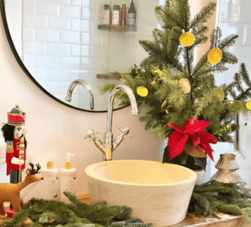 Christmas Christmas bath room decor Festive and Cozy