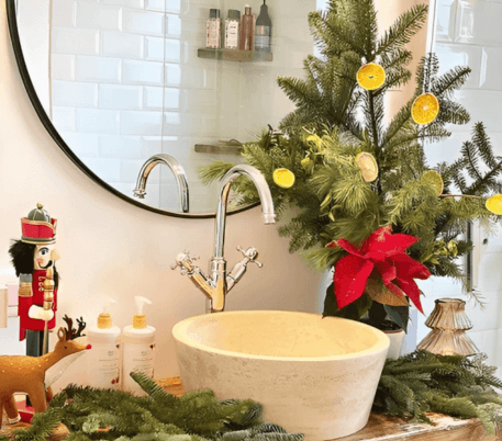 Christmas Christmas bath room decor Festive and Cozy